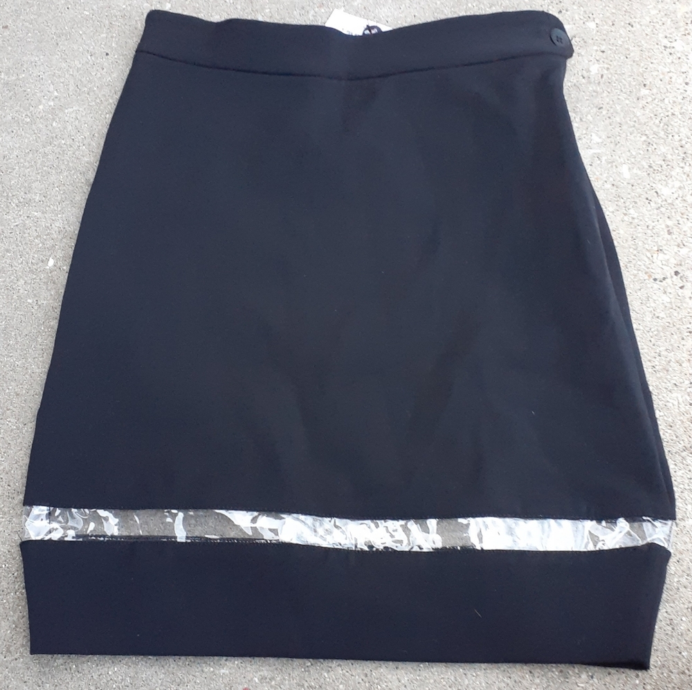 RARE IMPORT UKE BRAND MINI SKIRT WITH VINYL TRIM